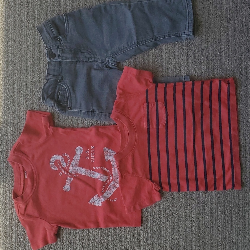 Carter's set of jeans and t-shirts